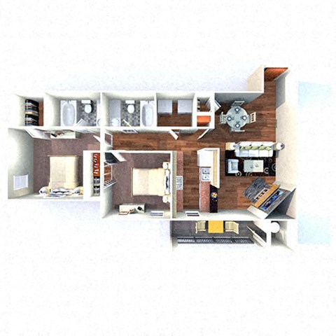 two bedroom apartment floor plan
